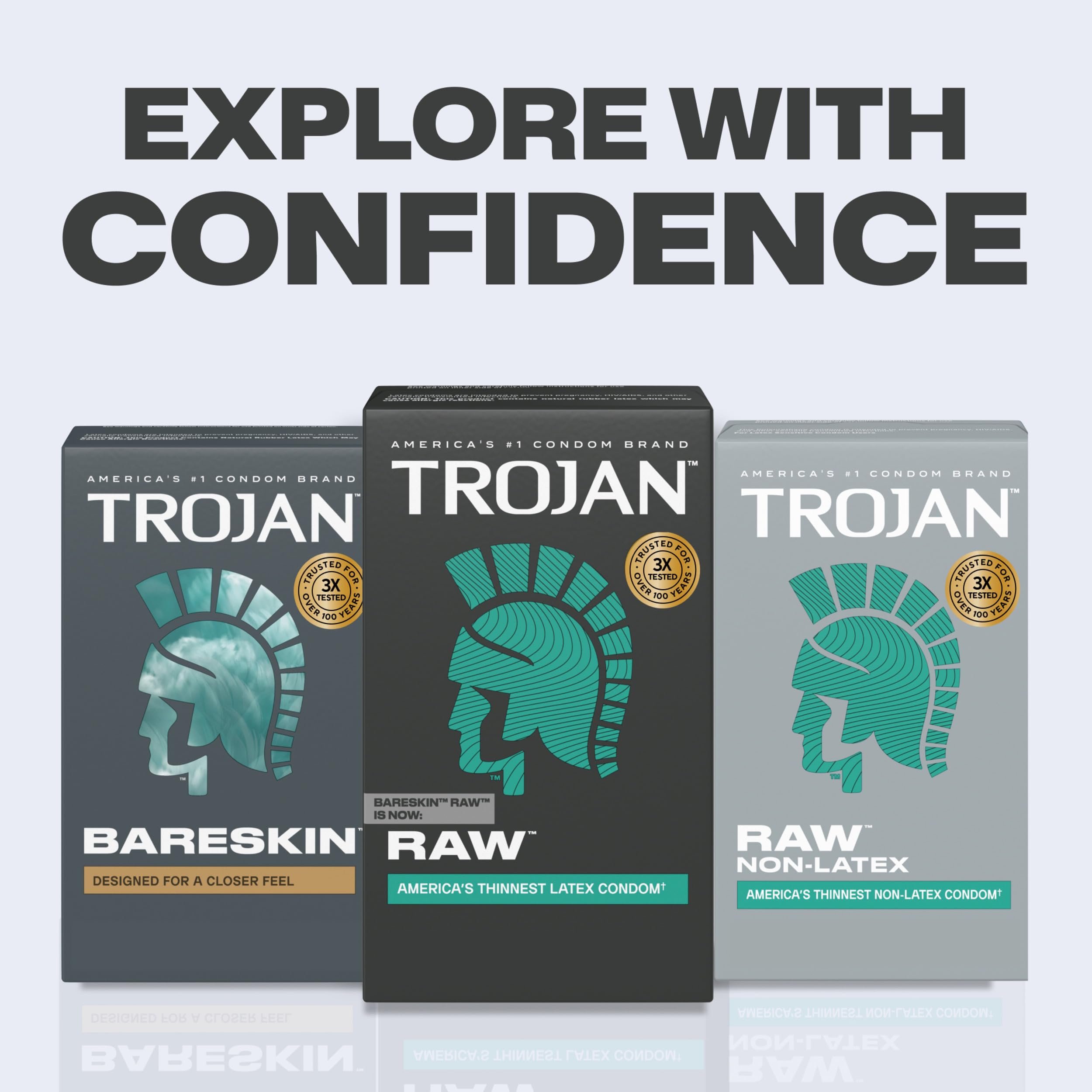 Trojan Raw electronically tested packaging