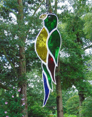 Tropical bird sun catcher for window display