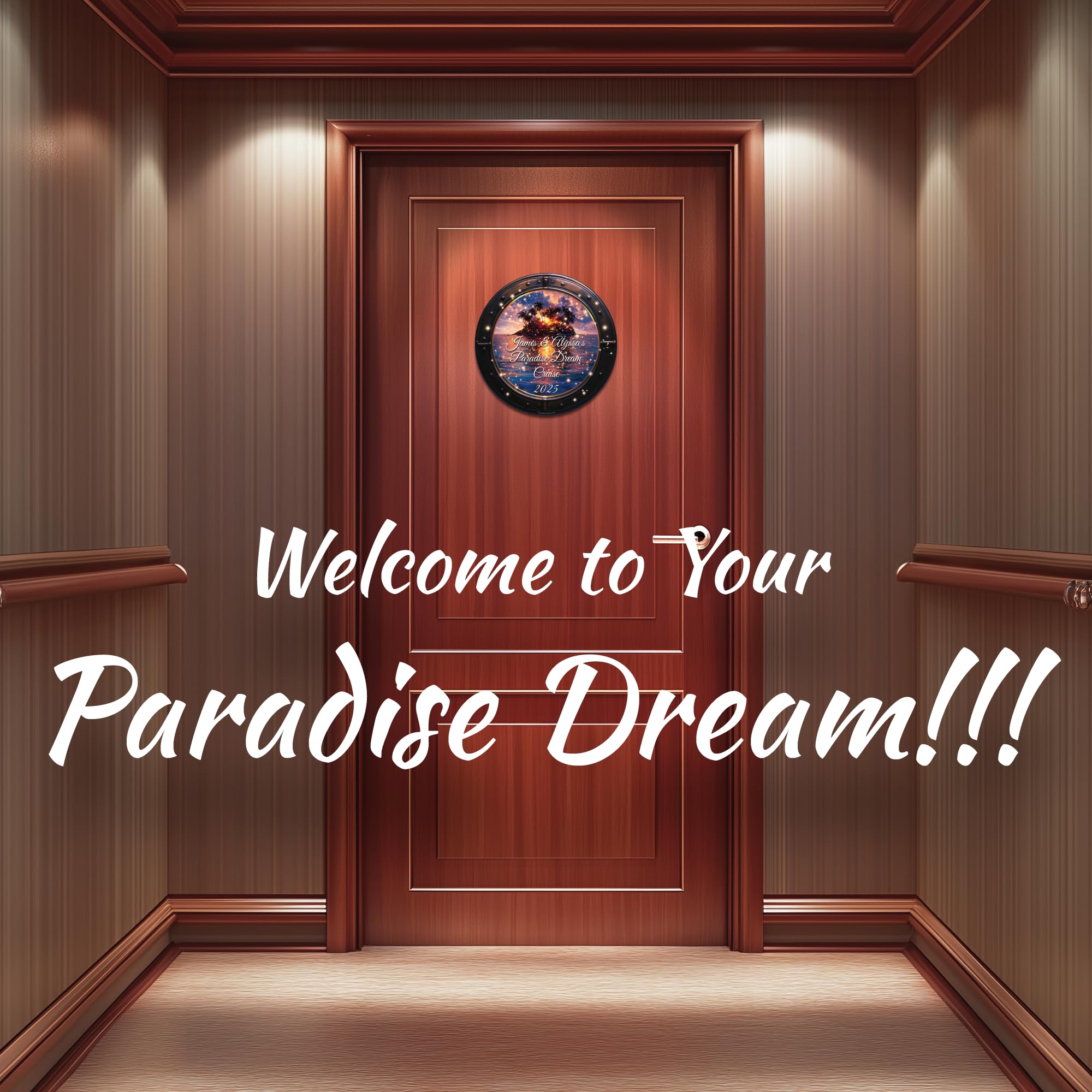 Durable door magnet suitable for cruise stateroom doors