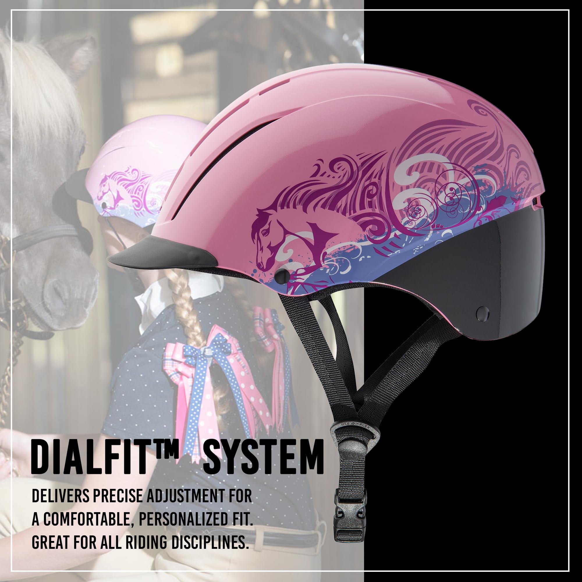 Troxel dialfit helmet with ventilation features