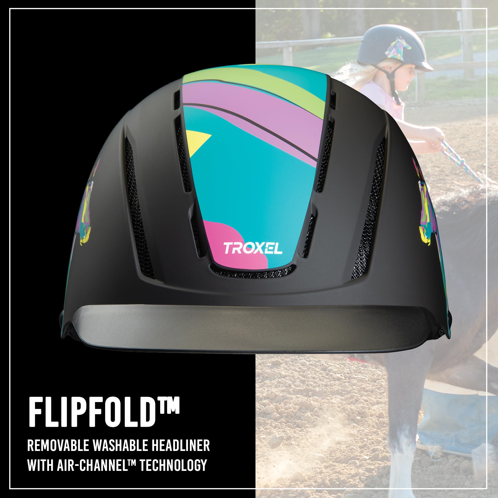 Troxel full coverage helmet for equestrian training and events