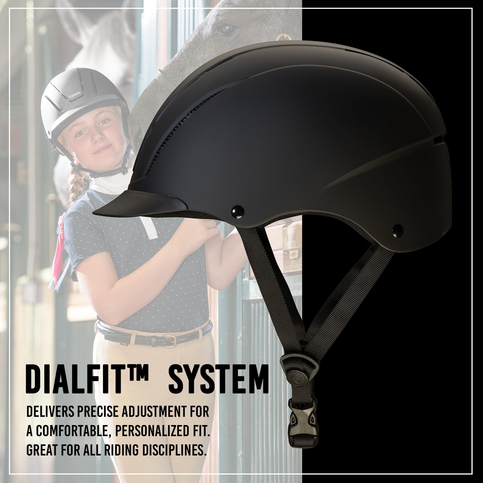 Troxel Spirit ventilated helmet with removable washable headliner