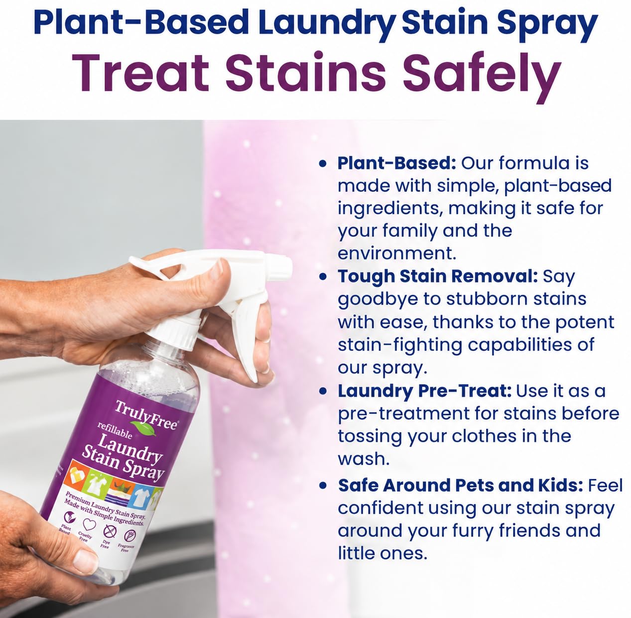 Safe for babies and pets formula on packaging