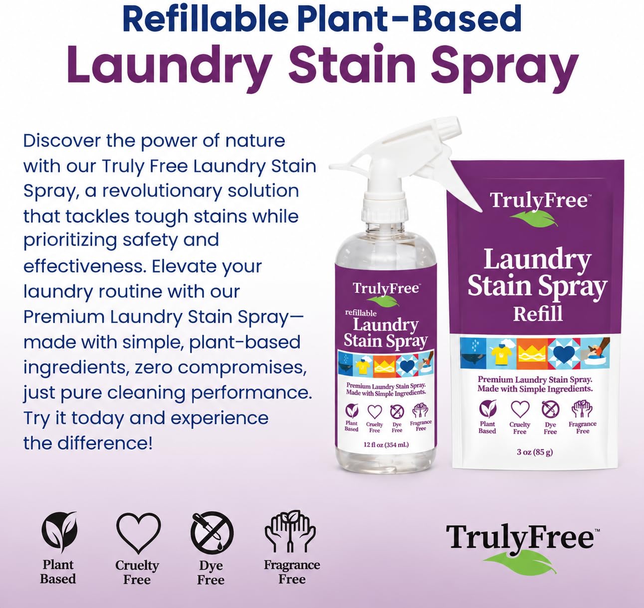 Refillable 3oz refill and empty spray bottle
