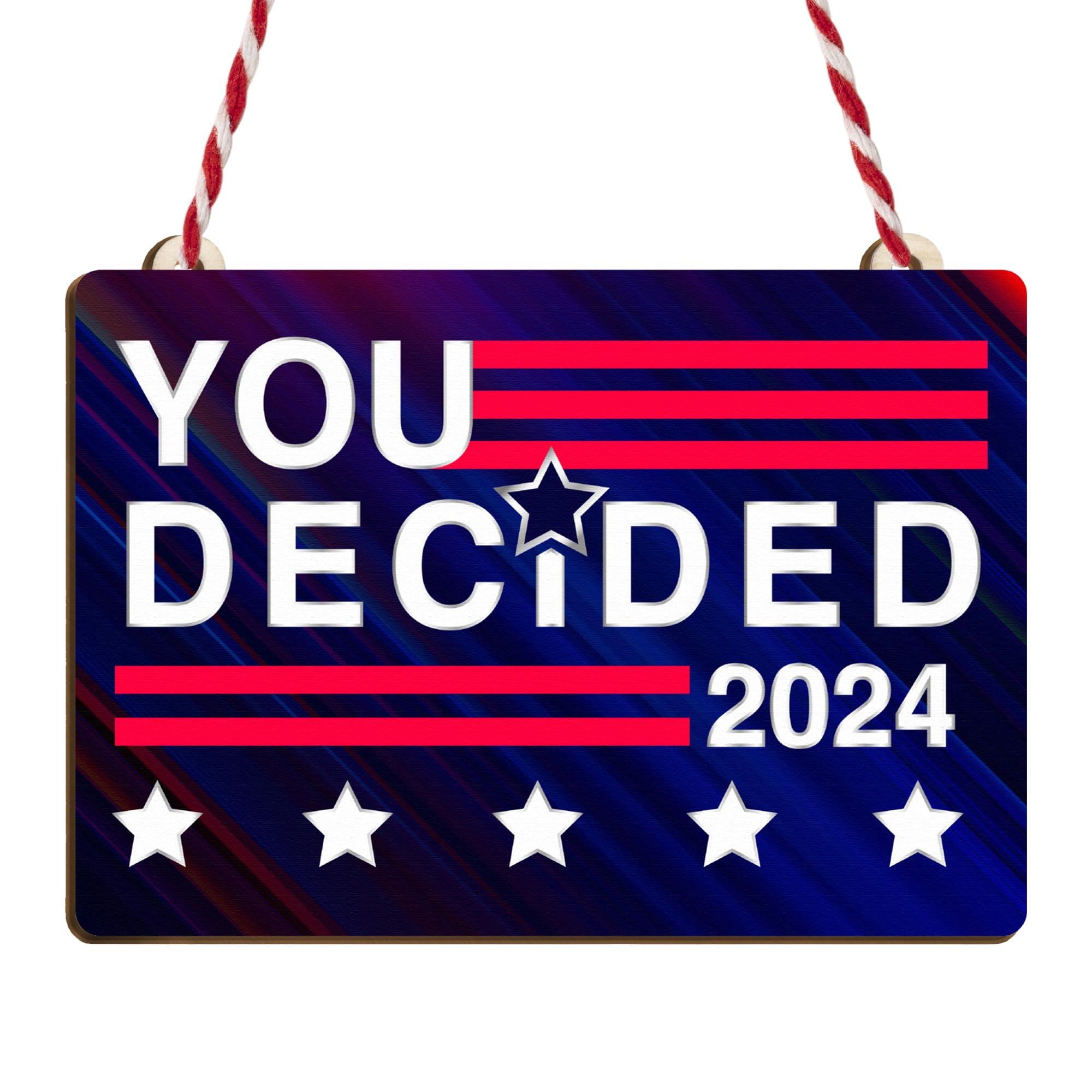 Trump Christmas Ornaments 2024 ready to gift with ribbon card and box