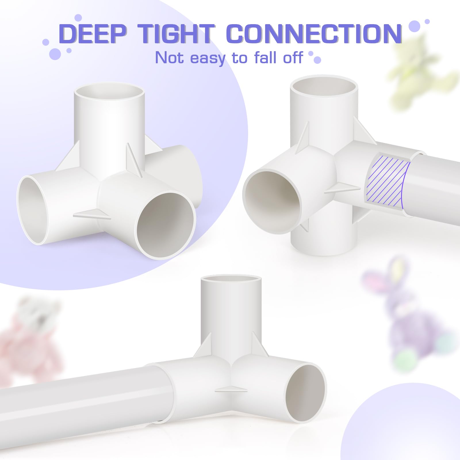 Sturdy rounded-corner design prevents tipping for plush storage