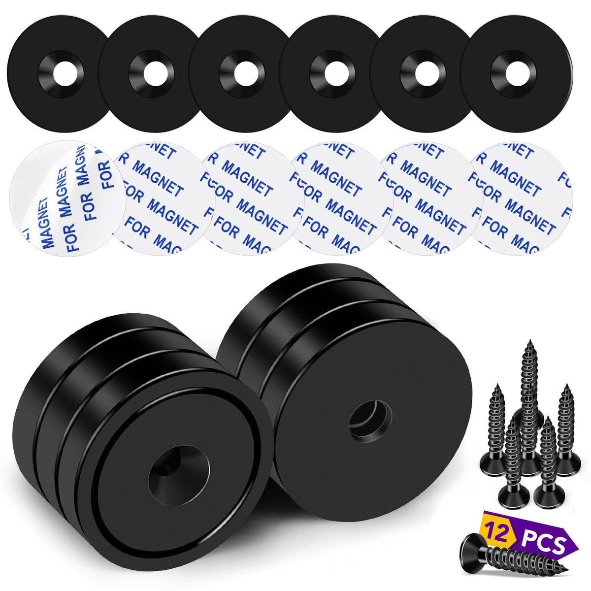 TRYMAG strong rare earth neodymium magnets with screws set components