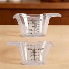 tsp Tbsp oz ml markings on clear cups