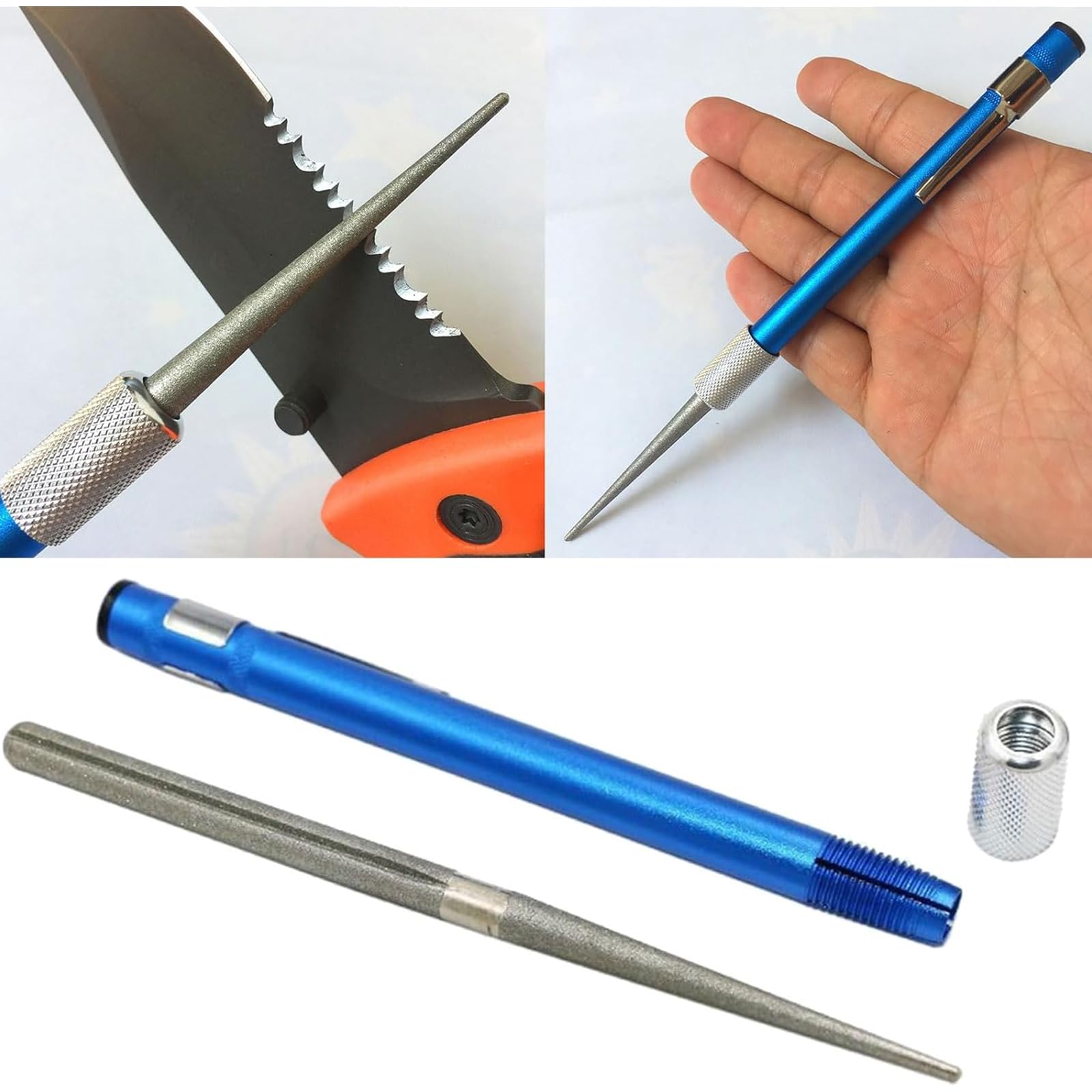 Tsuchbis double tip sharpening tool for hooks and knives