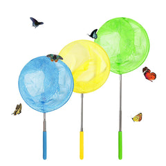 TSYAN Kids Telescopic Butterfly Nets three pack in green blue yellow