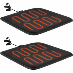 Tuanse heated seat cushion two pack in black fabric