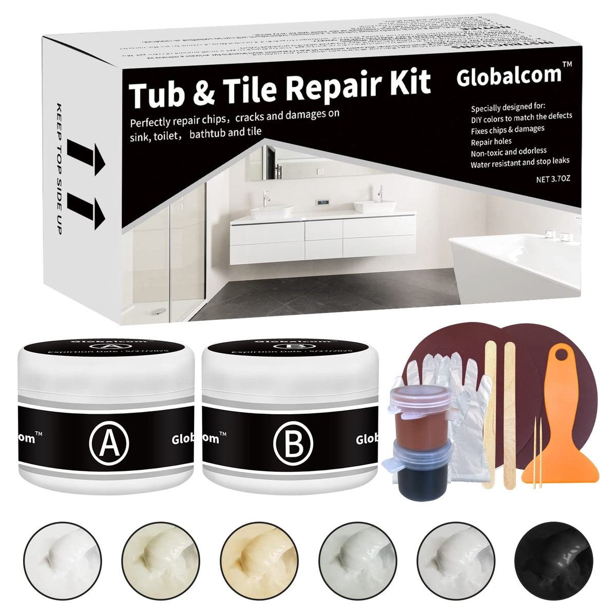 Tub and Fiberglass Shower Repair Kit packaging