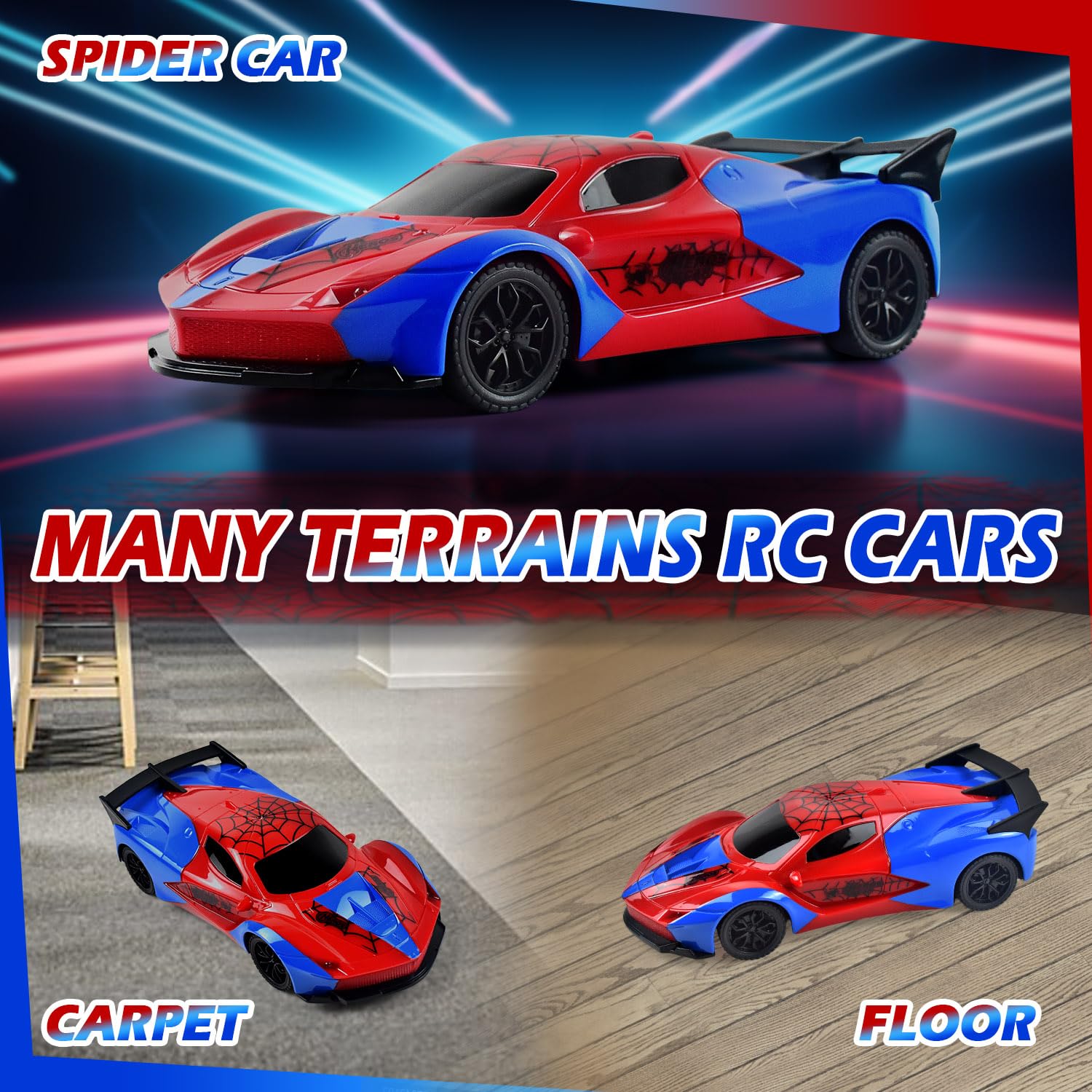 Remote control car size 8.5 x 4 x 2.2 inches