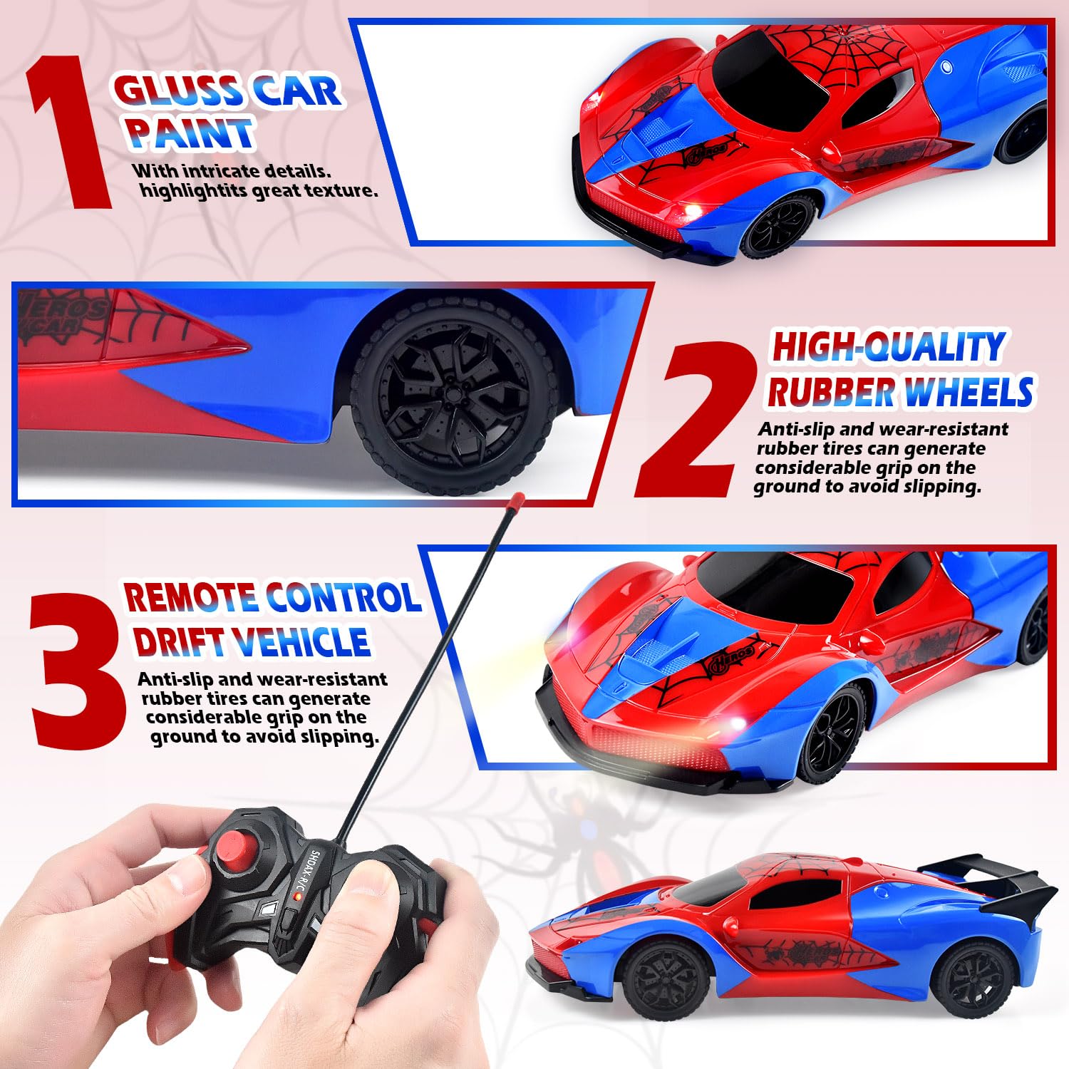 Tuko RC car spider suitable for ages 3 plus