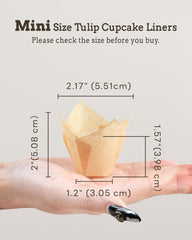 Mini Tulip Cupcake Liners close-up