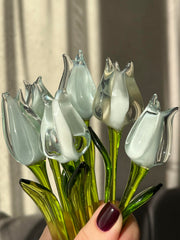 Tulip figurine displayed in a vase or planter