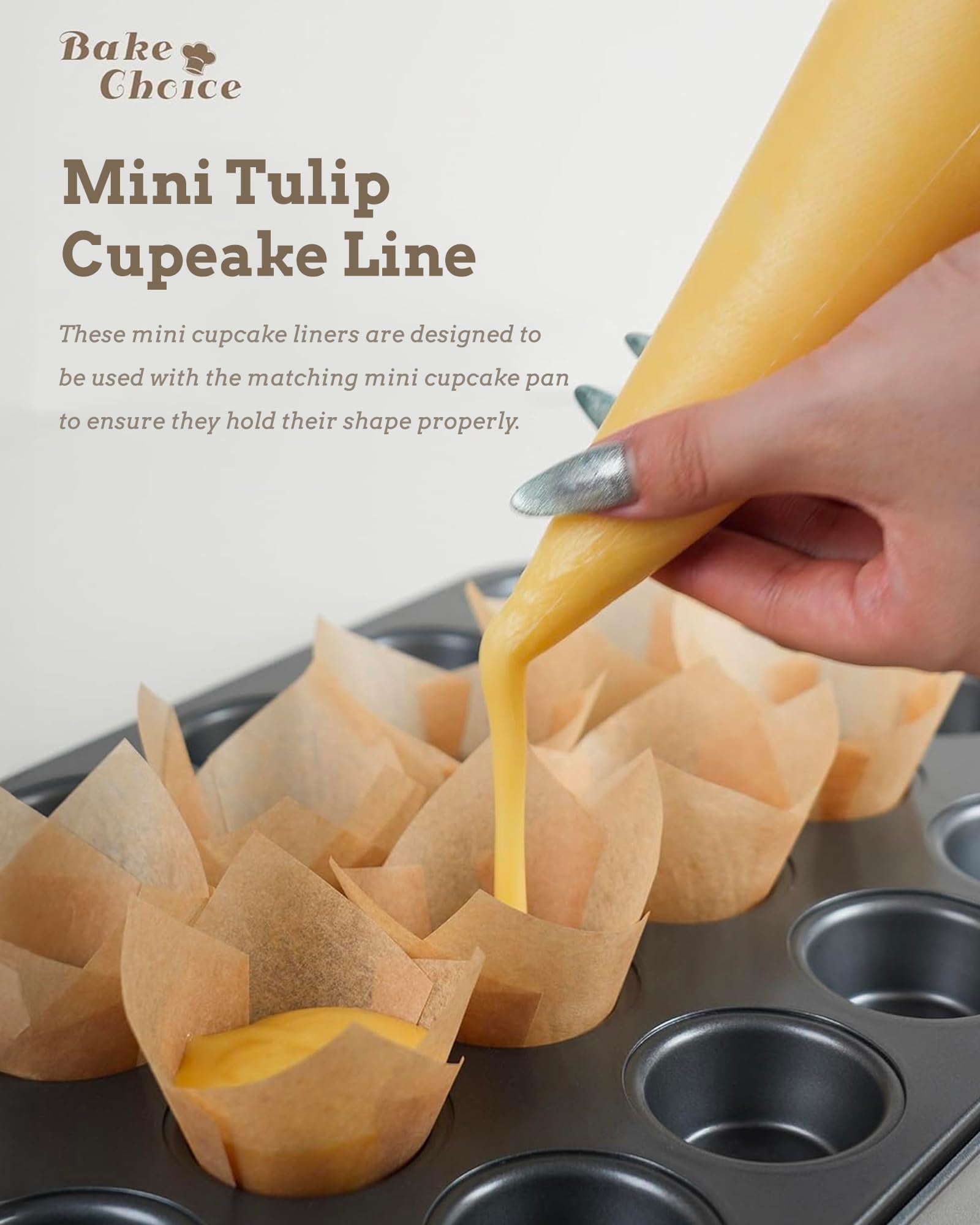 Mini Tulip Cupcake Liners front view