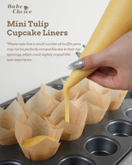 Cupcake liners with tulip design mini