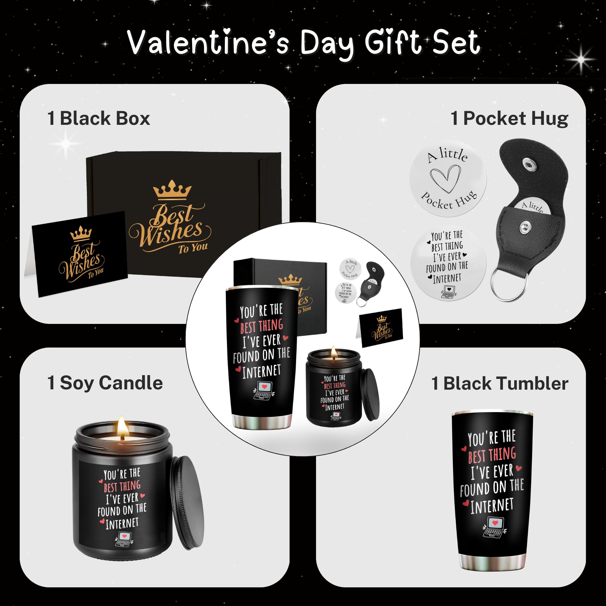 20oz insulated stainless steel tumbler included in gift set