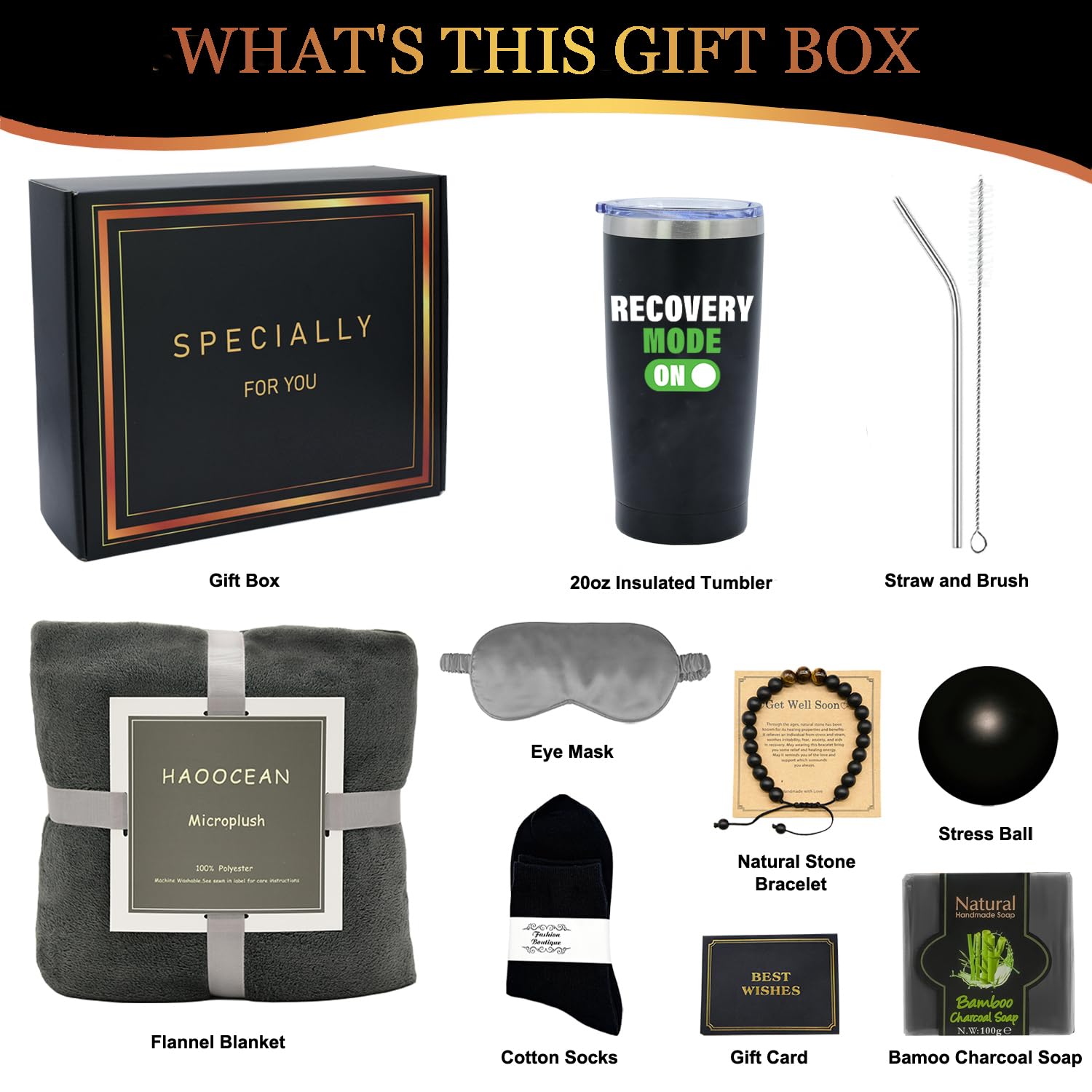 replacement lid and straw brush for tumbler in gift basket