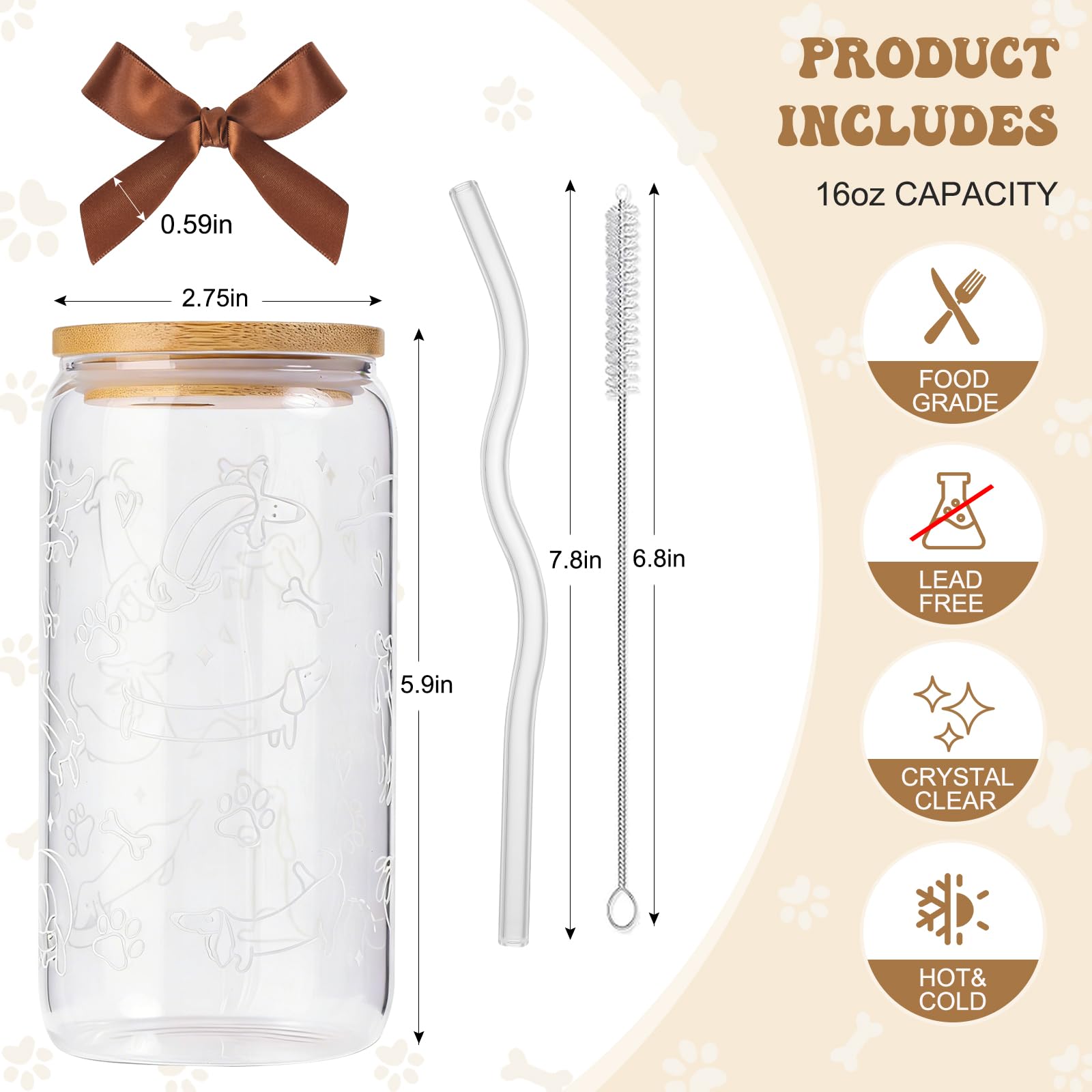 Includes lid straw cleaning brush bow and gift box