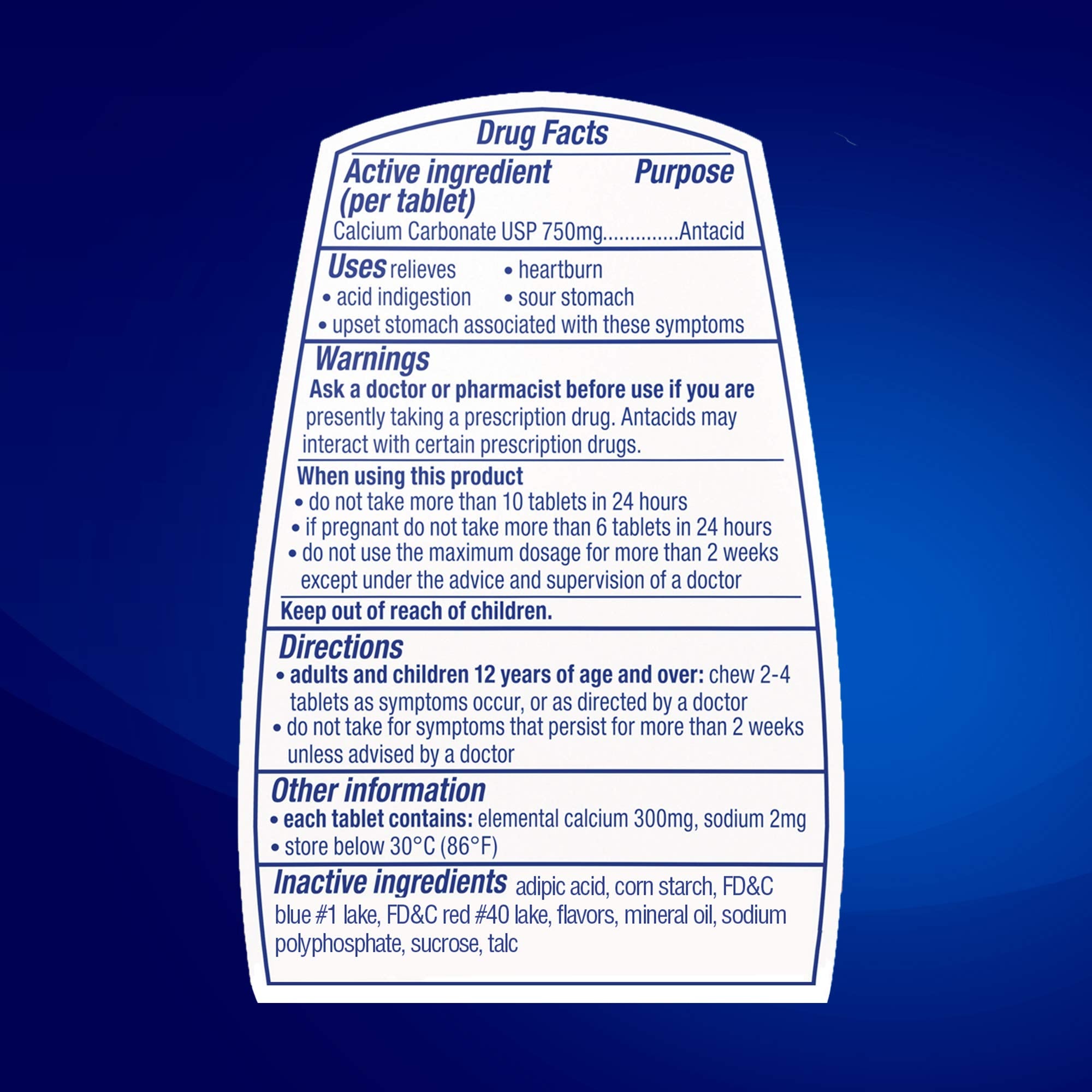 TUMS EX Assorted Berries box side panel