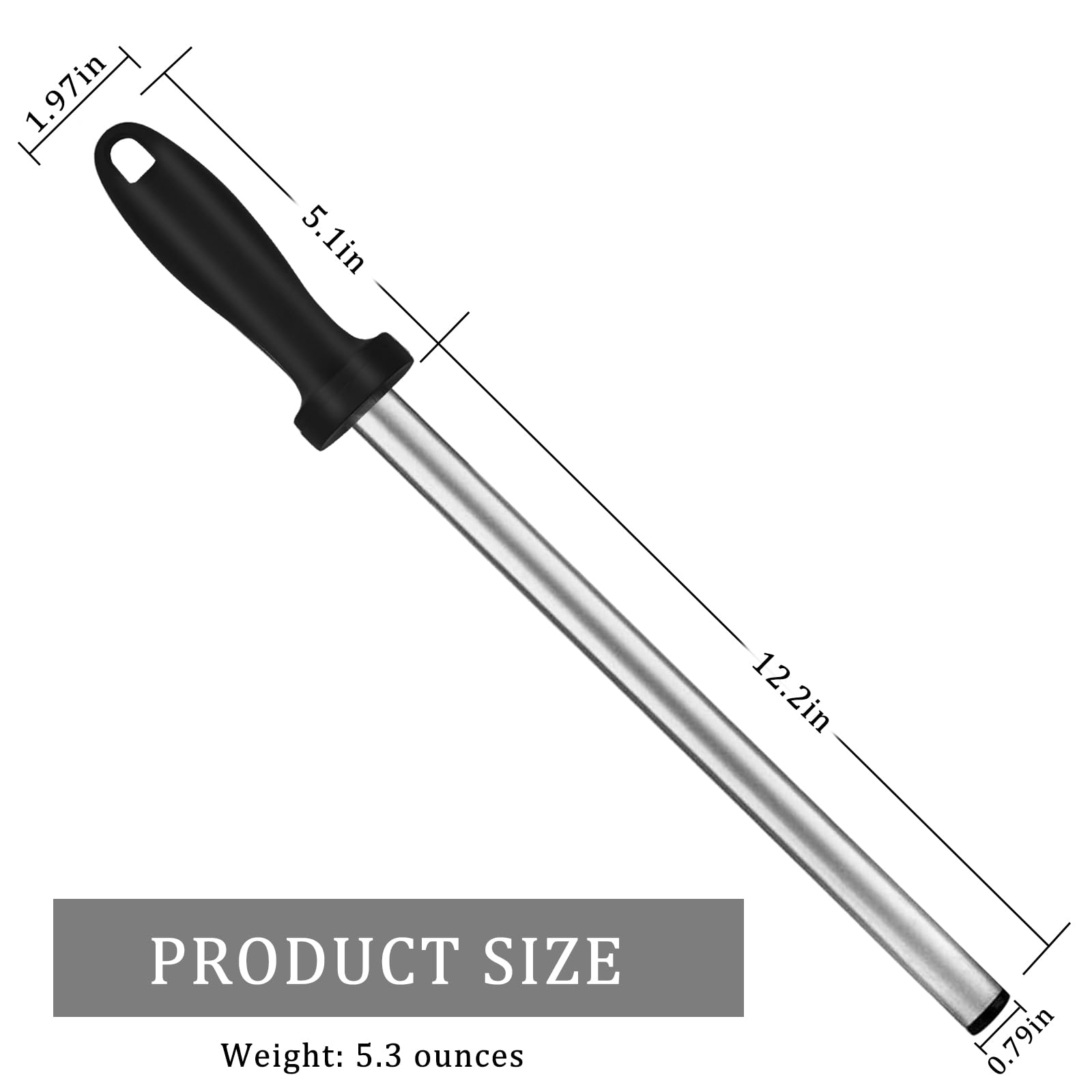 diamond electroplated honing steel rod showing carbon steel core