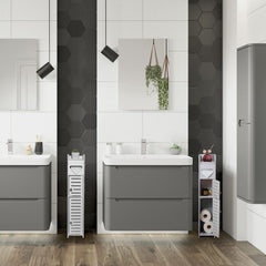 Slim bathroom cabinet dimensions 6W x 6.4D x 30H white