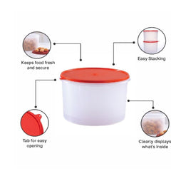 Translucent window lid 5 Ltrs storage container by Tupperware
