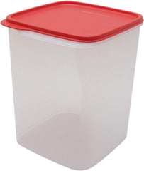 Tupperware Square Smart Saver Container 5.4 L white body red lid