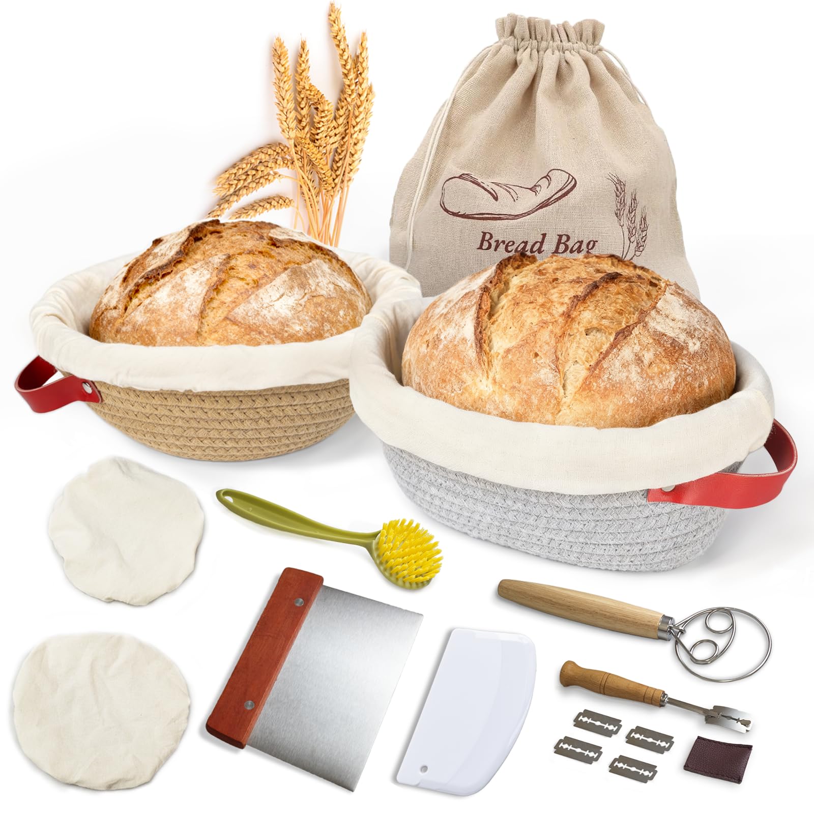 TURALINK Sourdough Starter Kit contents including storage bag and lame