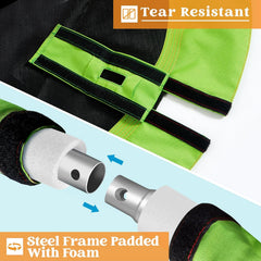 Four side handles provide stability on the saucer swing