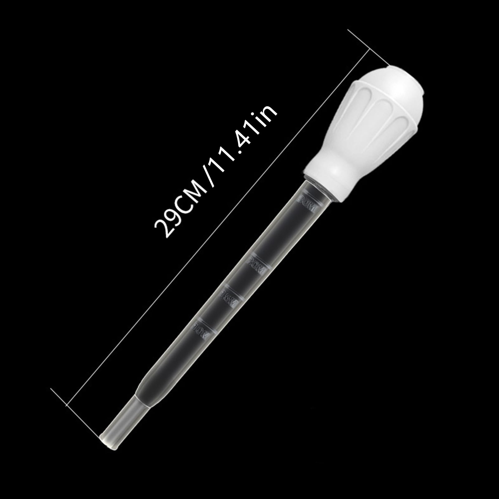 Portable white turkey baster for daily cooking and BBQ