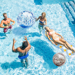 TURNMEON glitter sequins beach ball 24 inch close up