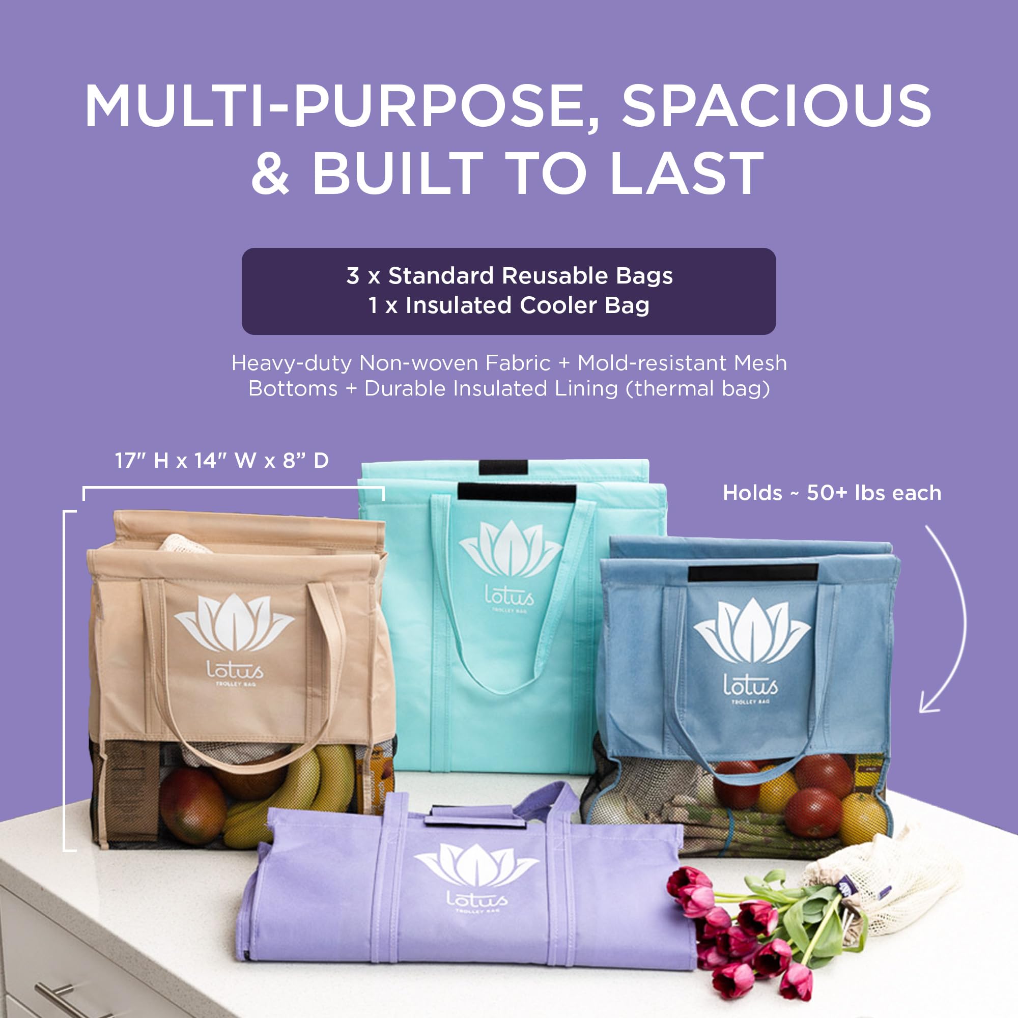 Heavy-duty 120 GSM fabric and reinforced seams Lotus Original