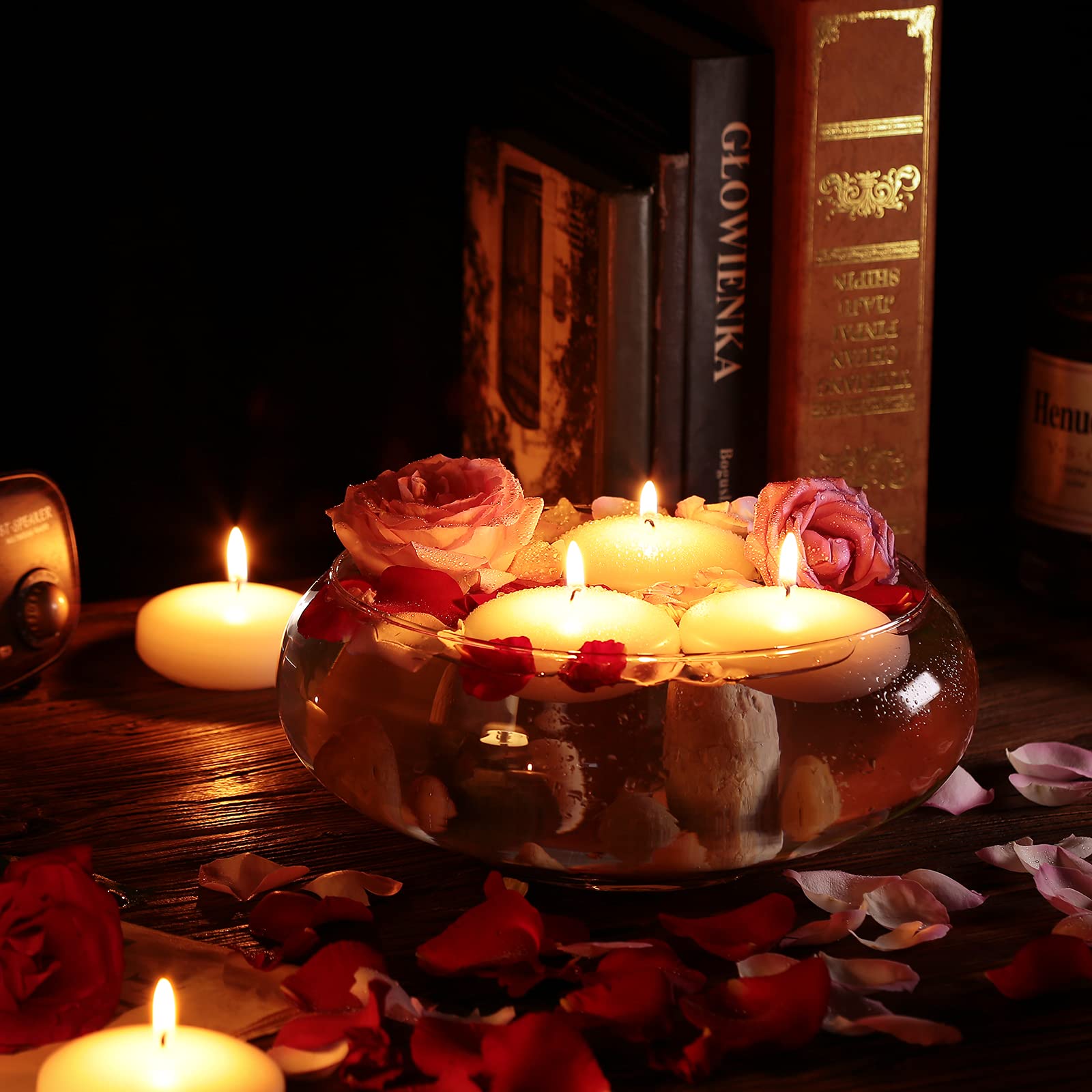 paraffin wax tuyai floating candle burn clean smoke-free