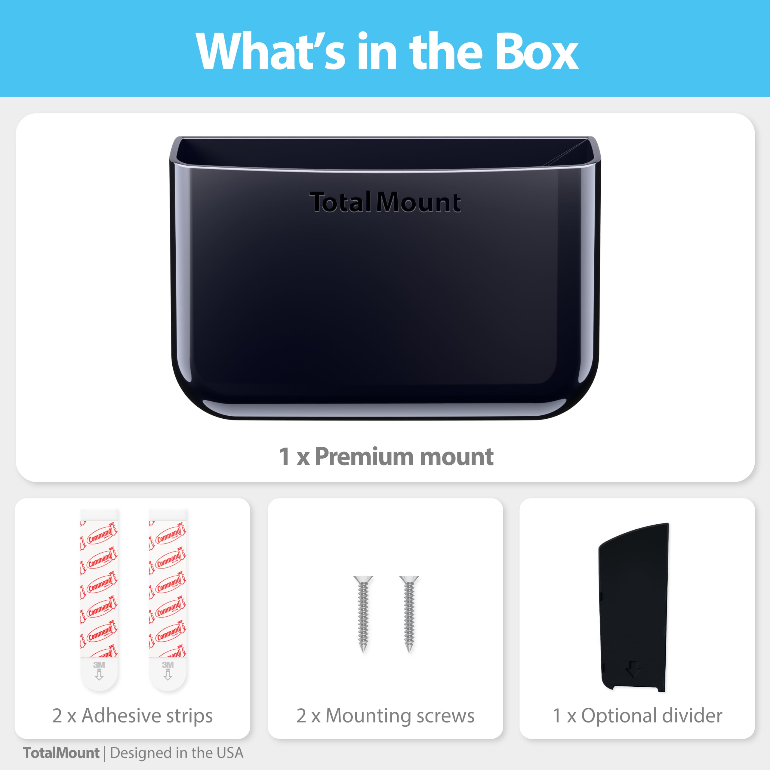 TotalMount branding and patents information on packaging