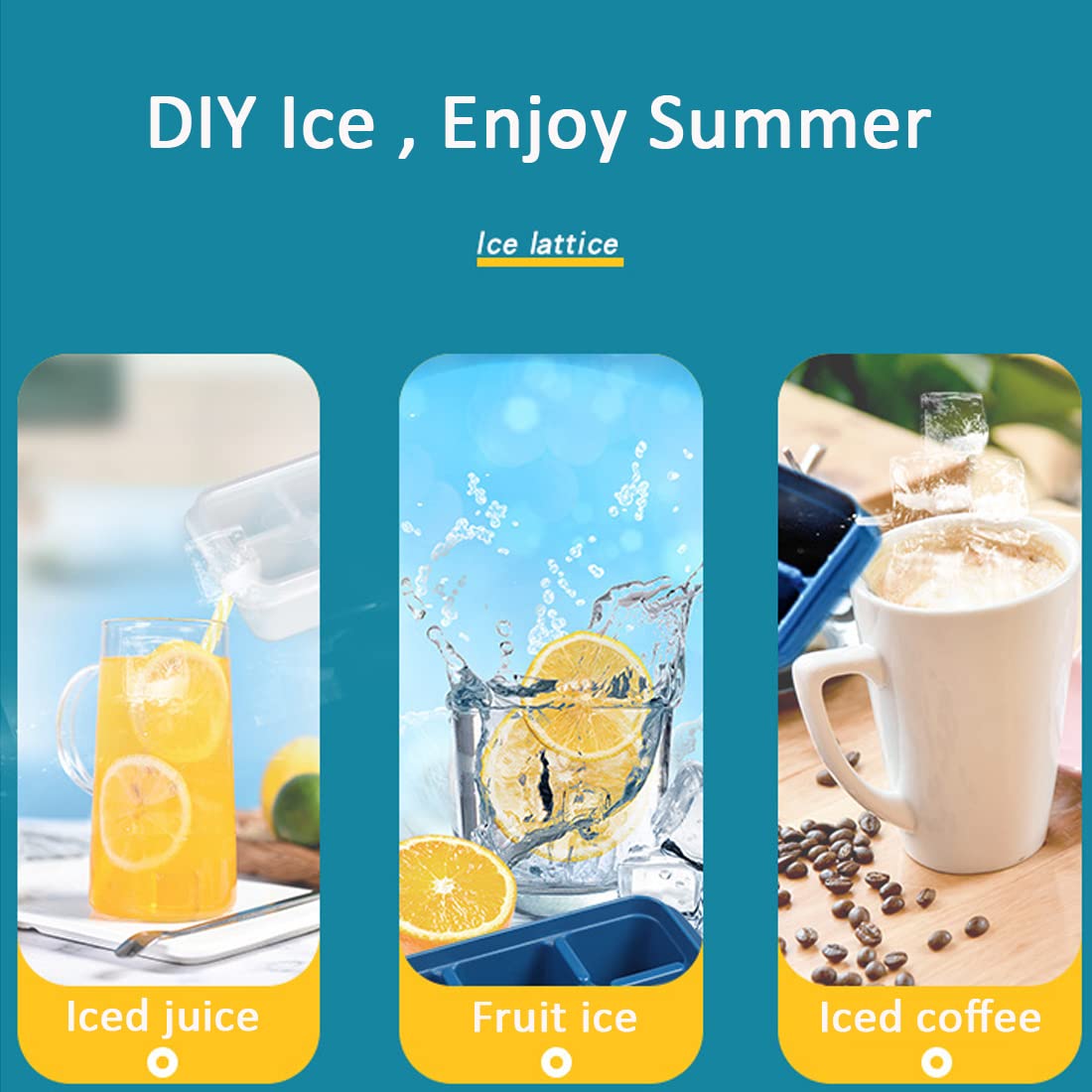 Stackable silicone ice cube trays for compact freezer storage