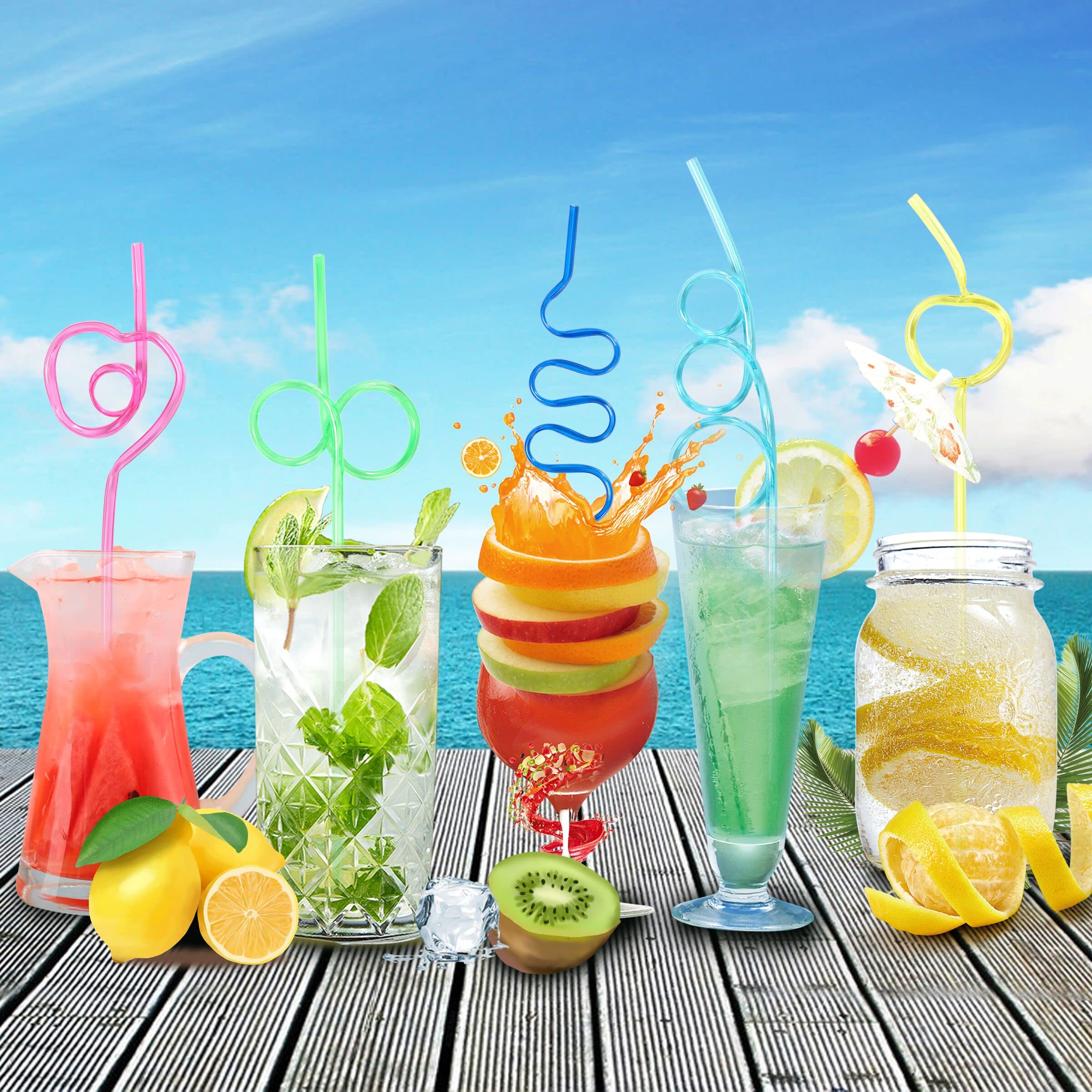 straws diameter 0.2 inches and length 9.5 to 10.2 inches
