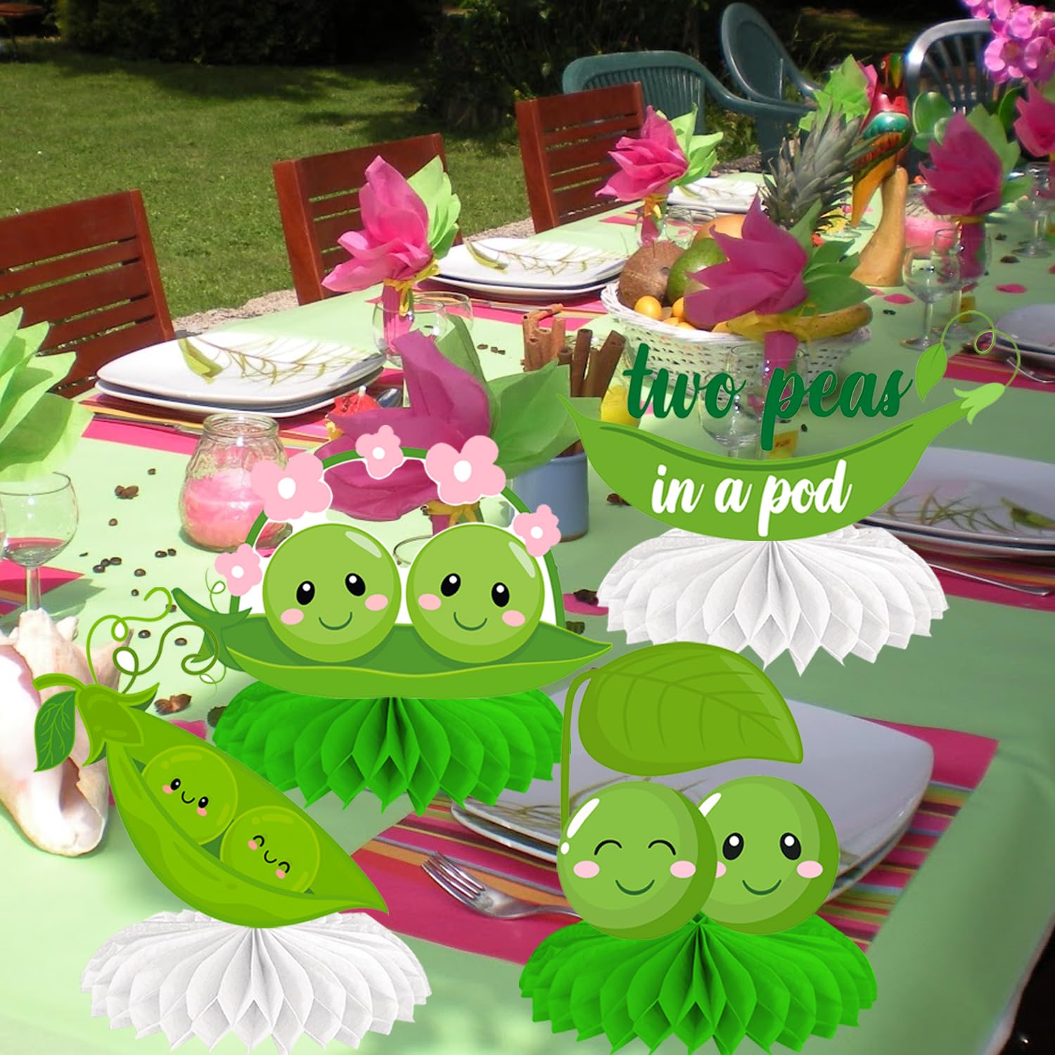 Twins themed party supplies for baby showers