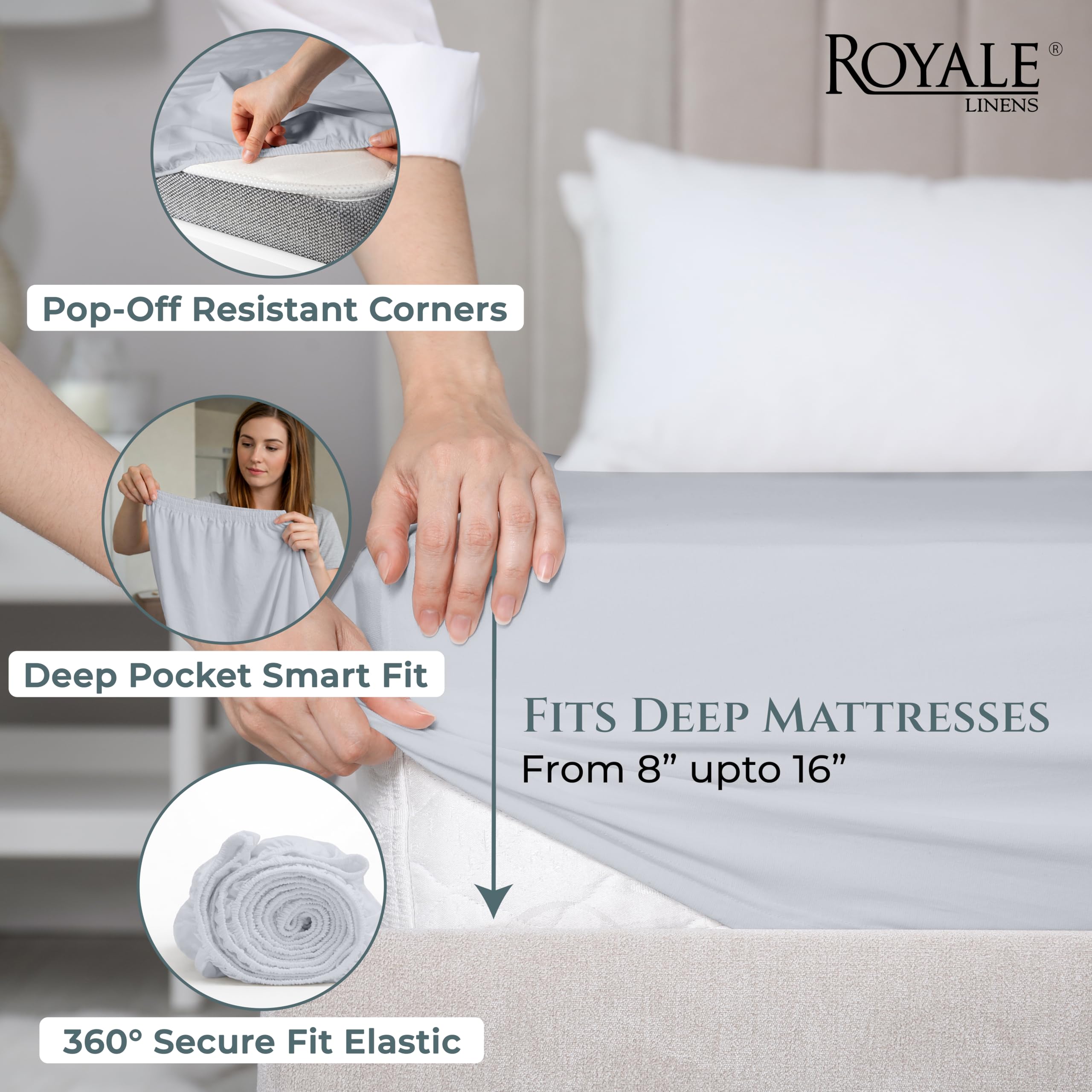 Silver bottom sheets twin fitted sheet with elastic edge