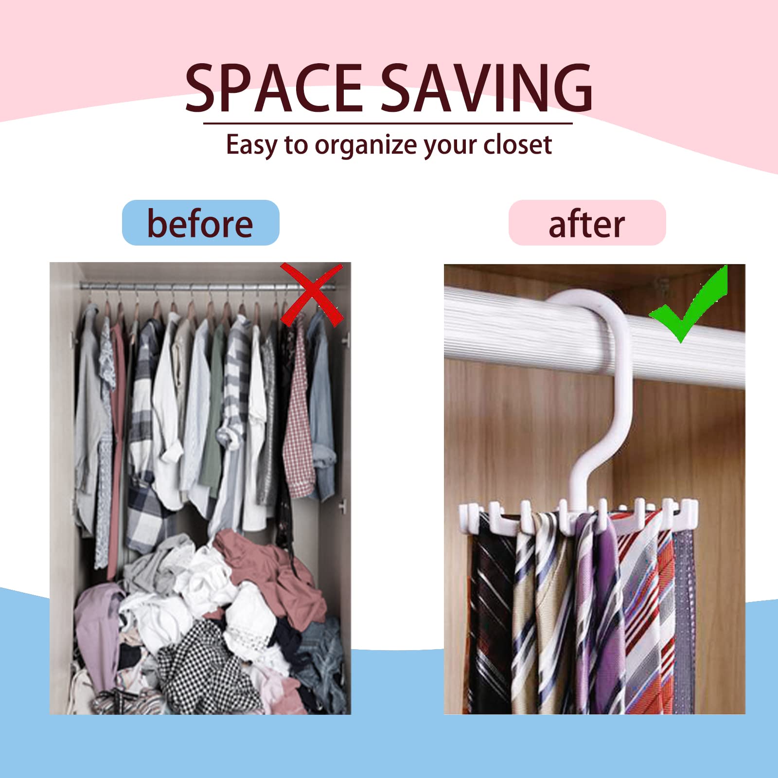 twirl tie rack updated design for closet storage