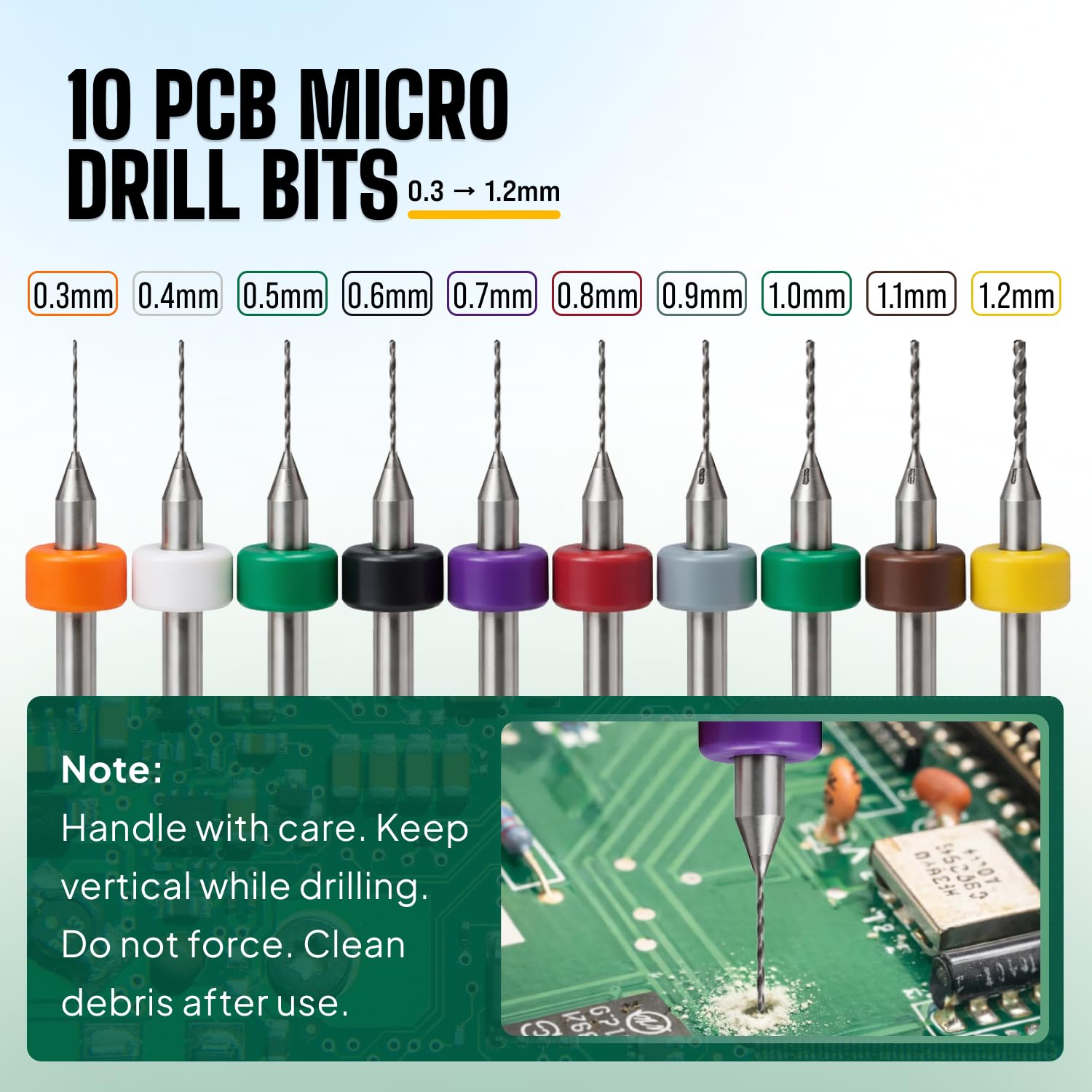 Versatile materials drilling with pin vise drill