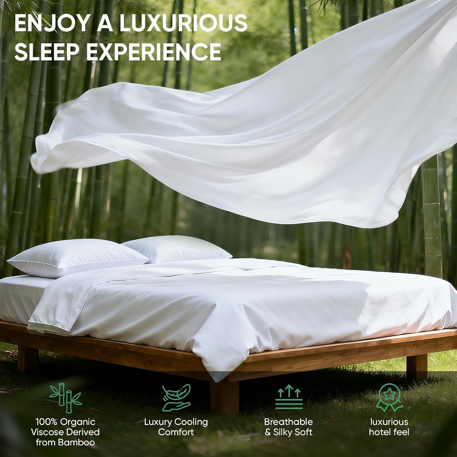 TWK hotel luxury silky bedding for hot sleepers packaging