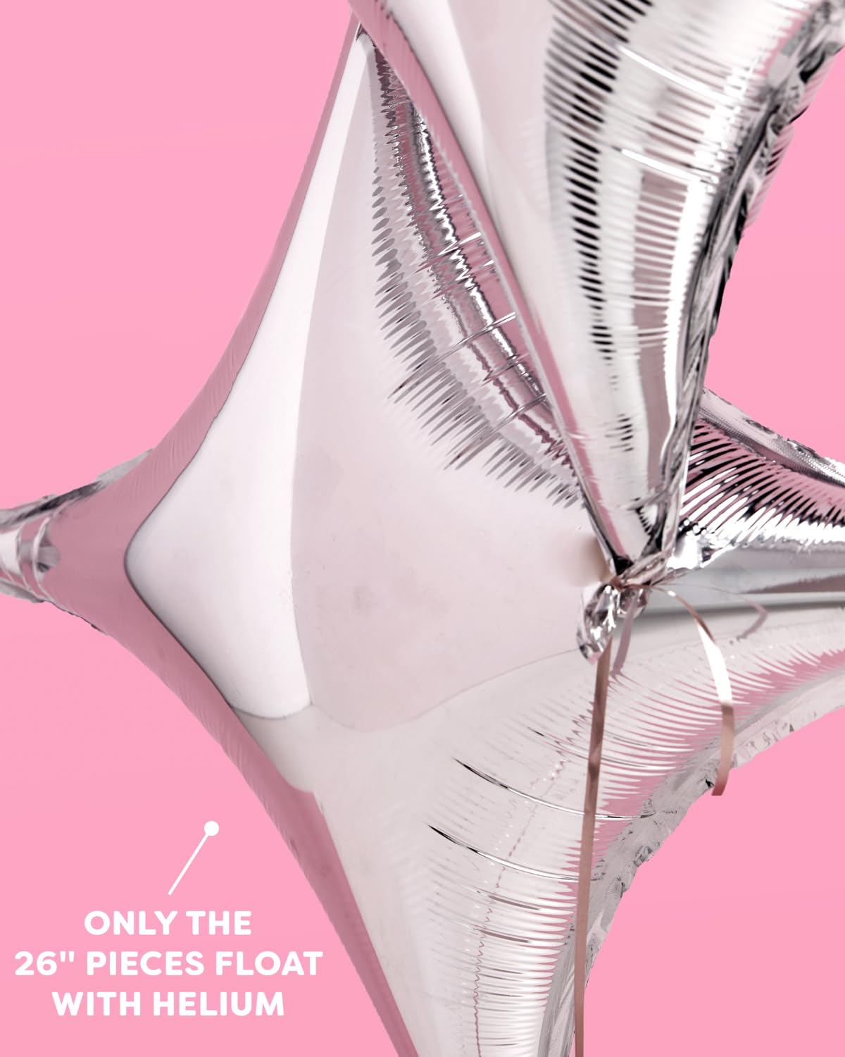two 26in and four 10in sparkle balloon set