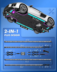 Two 72-LED and two 54-LED strips for undercar glow