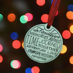 Two and a half inch diameter pewter ornament