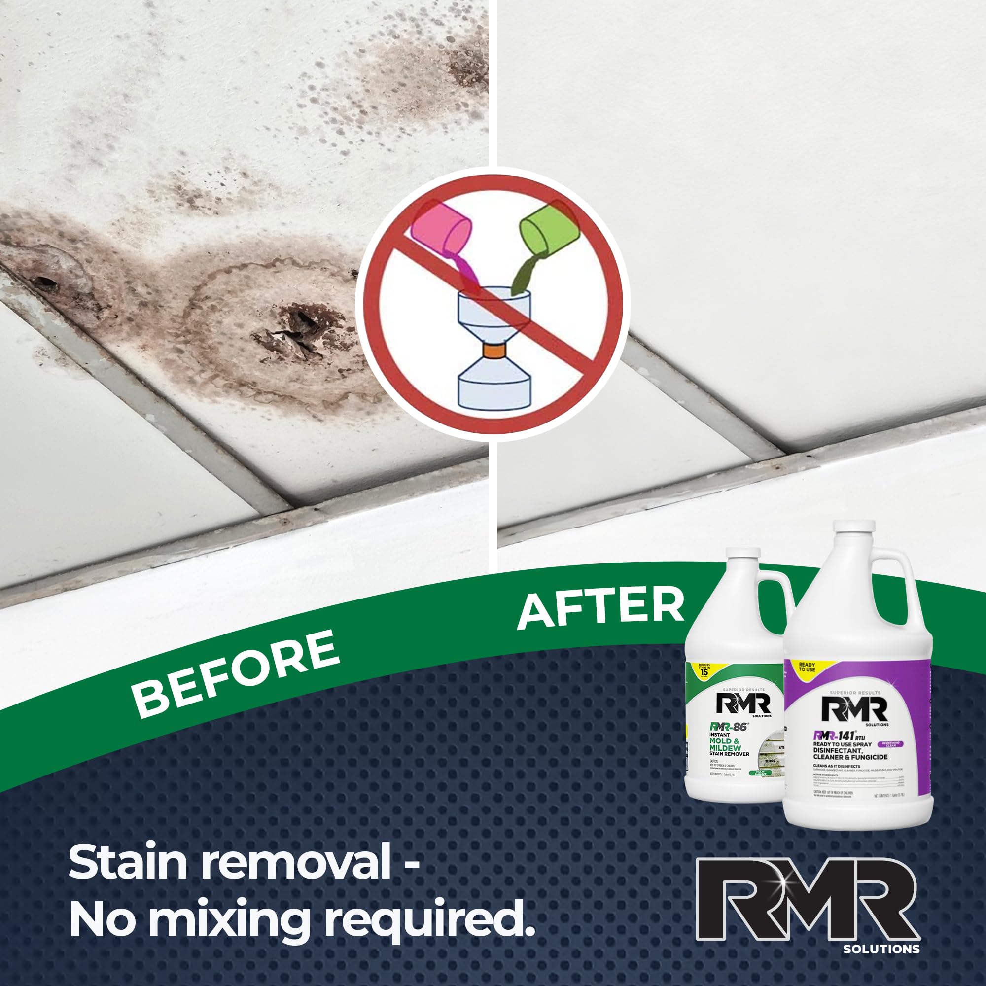 Disinfectant spray for mold and mildew coverage