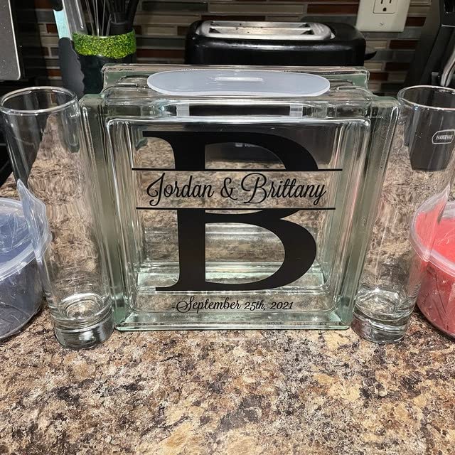 7.5 inch glass cube for wedding sand ceremony