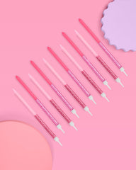 hot pink wax with pink glitter 5 inch birthday candles 10 pcs